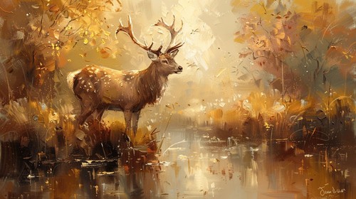 Stag animal canvas - stag,