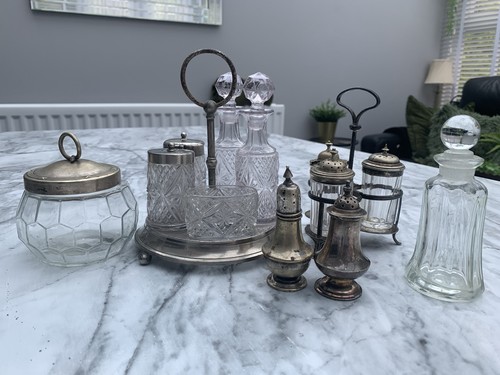 Antique vintage cruet - cruet, set
