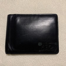 Hurley Burley DANK Wallet Black Genuine Leather Bifold Wallet Card Holder ID bag