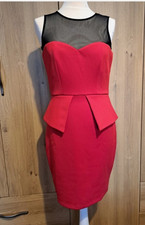WOMENS  LOVELY RED FITTED DRESS... SIZE 12....KELLY BROOK.. ideal for xmas party