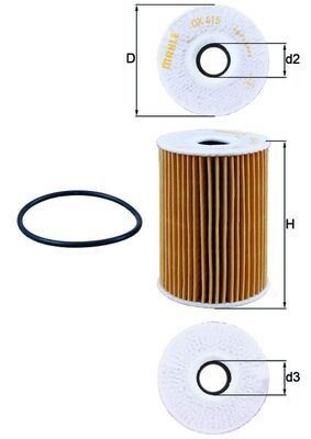 Mahle ox415d oil filter - ox415d,