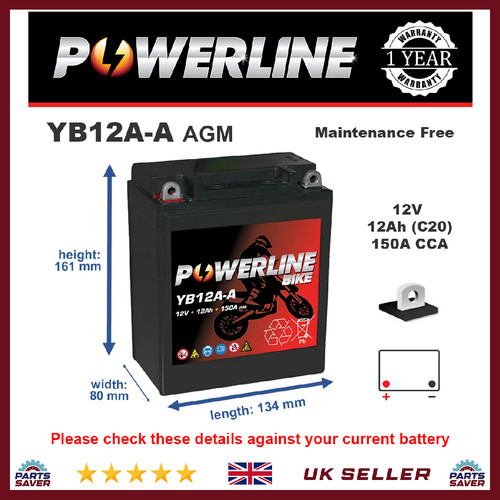 Yb12a agm powerline - yb12a-a,