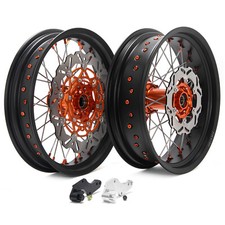17"x3.5/5.0 Supermoto Wheels Discs for KTM SXF 250 450 13-17 SX 125 150 EXC 530