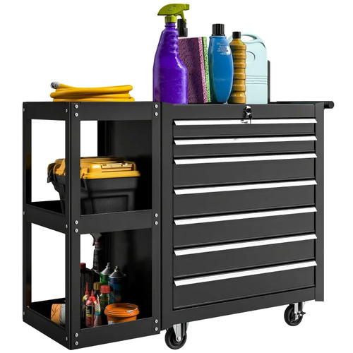 Lockable steel tool chest - chest, on