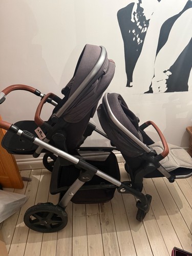 Silver cross wave double pram - silver,