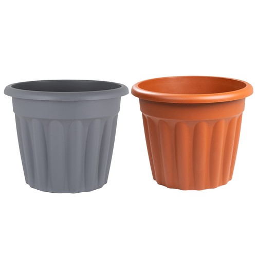 Round garden planter plastic - round,