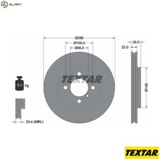 2x BRAKE DISC 92026503 FOR BMW