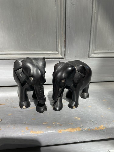 Pair antique ebony - of,