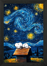 Snoopy starry night - starry,