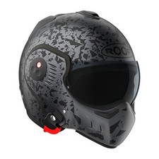 Roof Boxer Alpha Flip Up Moto Motorcycle Motorbike Helmet Matt Graphite