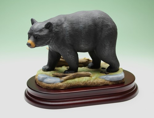 Black bear porcelain - bear,