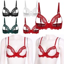 UK Women Sheer Lace Open Cup