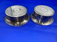 Pair WW1 1916  Brass Ashtray Ash Tray Trench Art 4” Shells Plated  Artillery