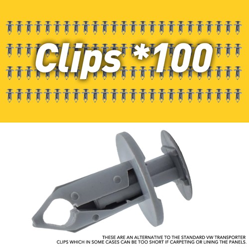100x plastic car push - push, rivet