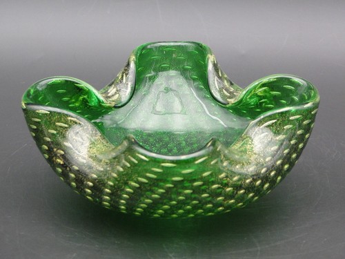 Murano bowl glass - bowl, green