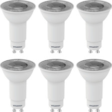 Sylvania Long Neck GU10 4.2W 50W Warm White 3000K LED Light Bulbs Pack of 6