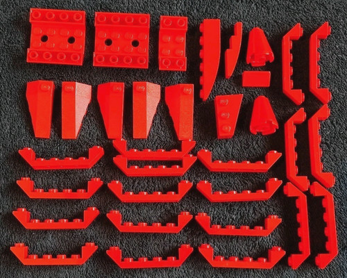 Lego red wedge - lego, slopes