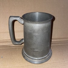 20th Century 1 Pint Glass Bottom “Manor Pewter” Tankard - Made In England