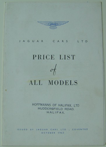 Jaguar original price list - price,
