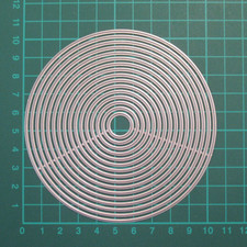 16 Pc Nesting Circle Metal Dies / Round Frame 10.5 cm Card Cutting Die Cutter