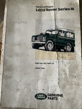 Landrover Series 111/3 Full Parts Catalogue