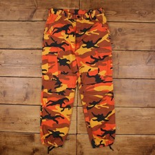Vintage Rothco Military Pants Trousers 31x32 90s Camo Mens Tapered Orange