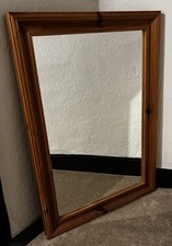 Farmhouse Pine Mirror Used 50x76CM Wood Frame Wall Mounted