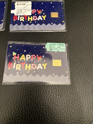 Happy birthday small gold bar - birthday,