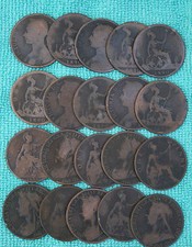 20 VICTORIAN PENNIES 20 DIFFERENT DATES FROM 1860-1901