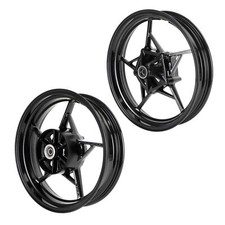 Front & Rear Wheel Rims Black