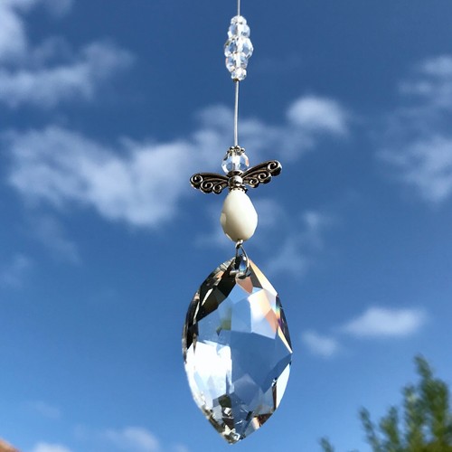 New white opaque glass hanging - new,