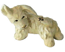 ANTIQUE PORCELAIN FIGURE - DOG WITH A BEE