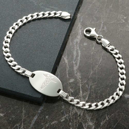 Sterling silver ladies medical - silver,