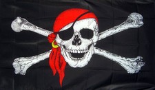 PIRATE BANDANA 18" X 12" FLAG