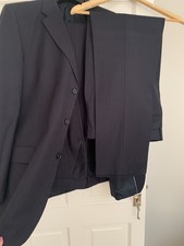 Men's Navy Pinstripe Suit, 42