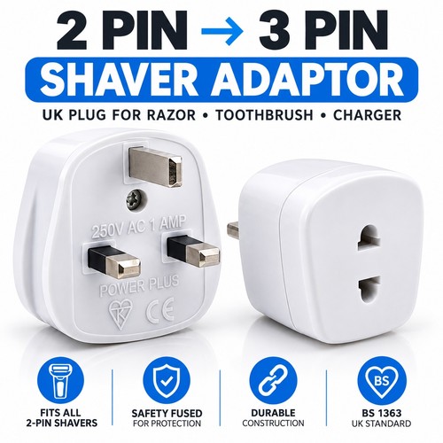 Shaver plug adaptor pin 3 - adaptor,