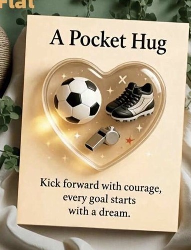 Flat heart football - heart,