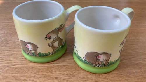 Two yellow small whittards - two,
