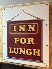 Inn For Lunch Vintage Enamel