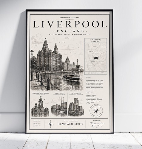 Liverpool england art print - england,