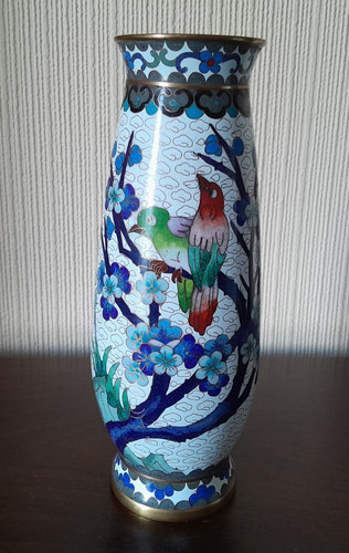Vintage chinese cloisonne vase - cloisonne,