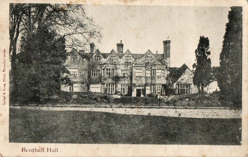 Antique postcard benthall - postcard,