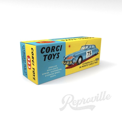 Repro box for corgi 323 - box,