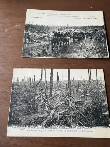Rare wwi postcards somme - 2x,