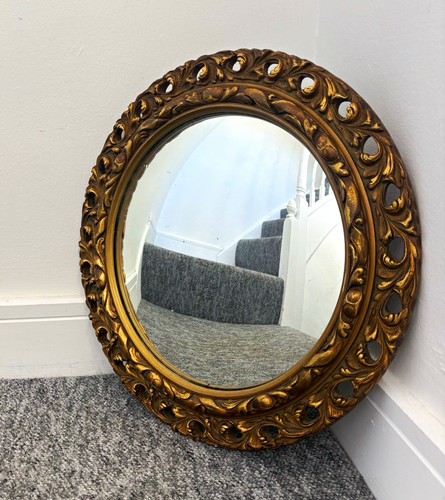 Round antique fish eye - eye, gold
