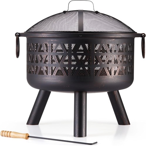 Woven outdoor fire - pit, large