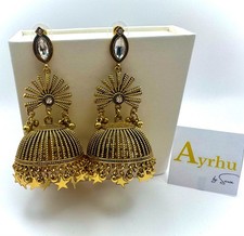 ✨ Vintage Aarohi Indian Jhumka Earrings | Ethnic Statement Dangle Drop Jewelry