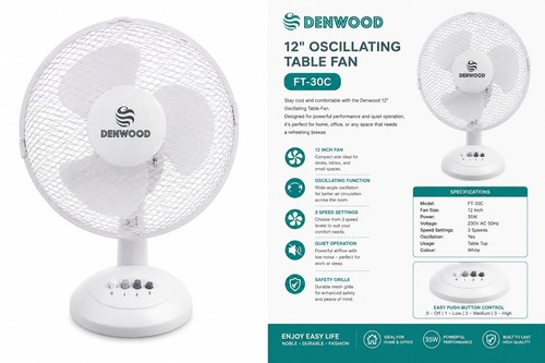 Denwood table fan ft 30c - table, ft-30c