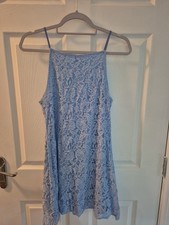 Light Blue Lace Mini Dress Women's Size M (10-12)