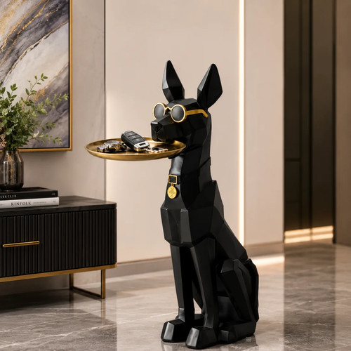 Modern geometric doberman dog - modern,